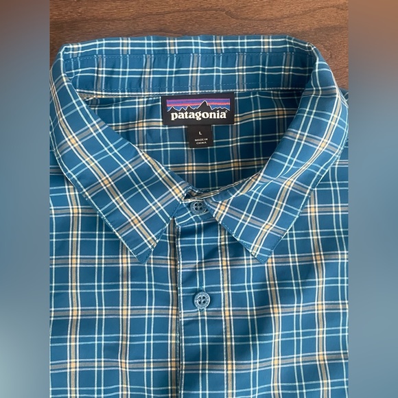Men’s Long Sleeve Patagonia Shirt Blue Size Large - Picture 2 of 5